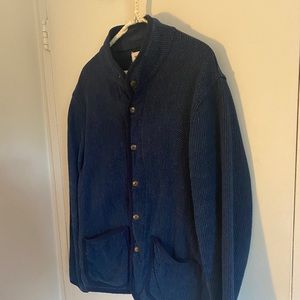 Taylor Stitch Cardigan in Indigo Sashiko